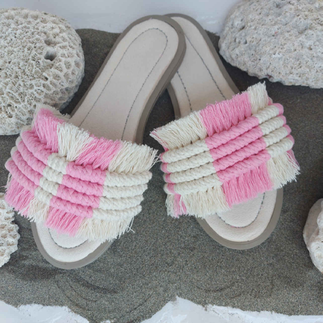 Price and Buy Macrame Boho Chic Slippers for Women Model Summer - Image 3