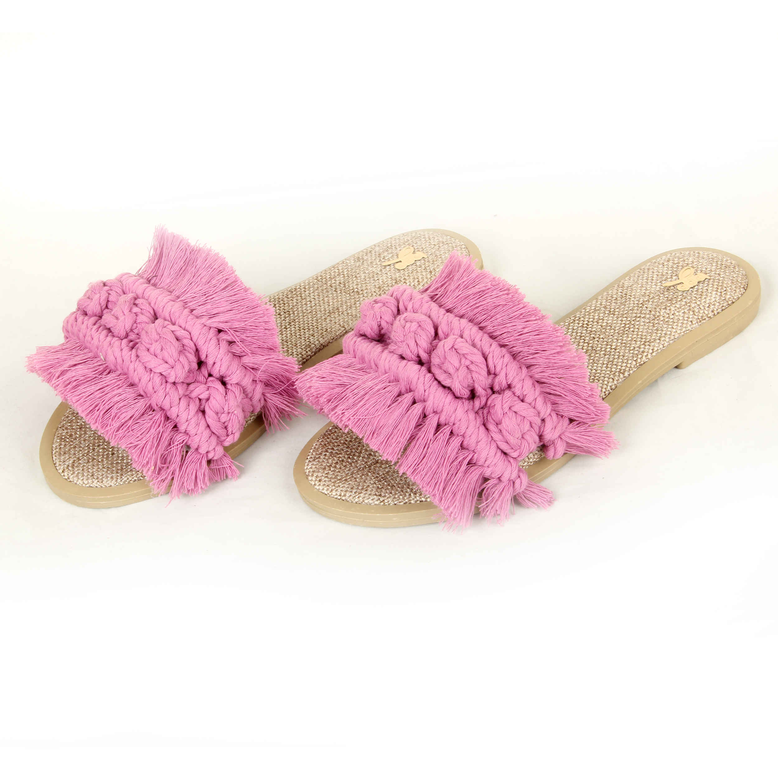 Price and Buy Macrame Boho Chic Slippers for Women with Round Toe - Image 3
