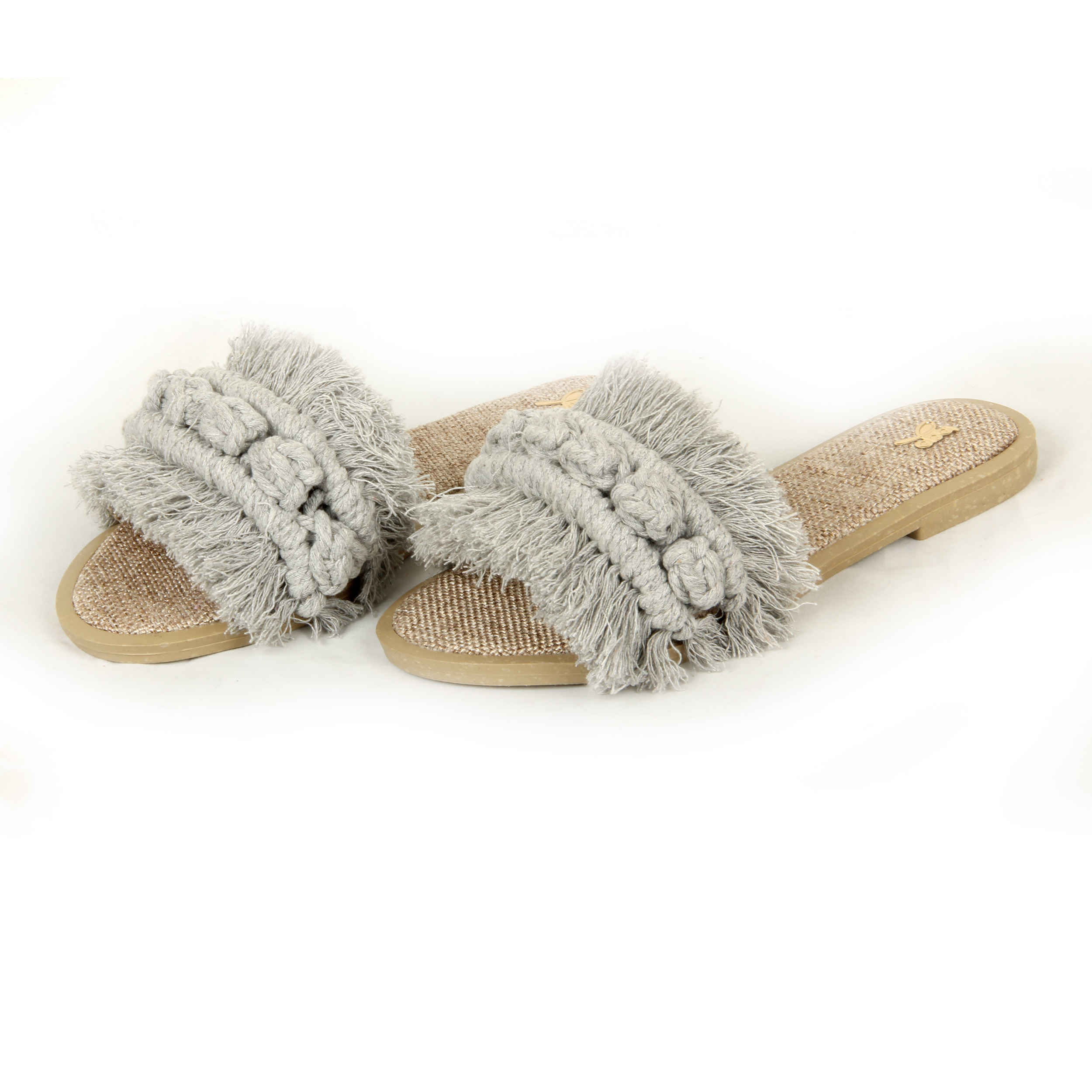 Price and Buy Macrame Boho Chic Slippers Handmade for Women - Image 3