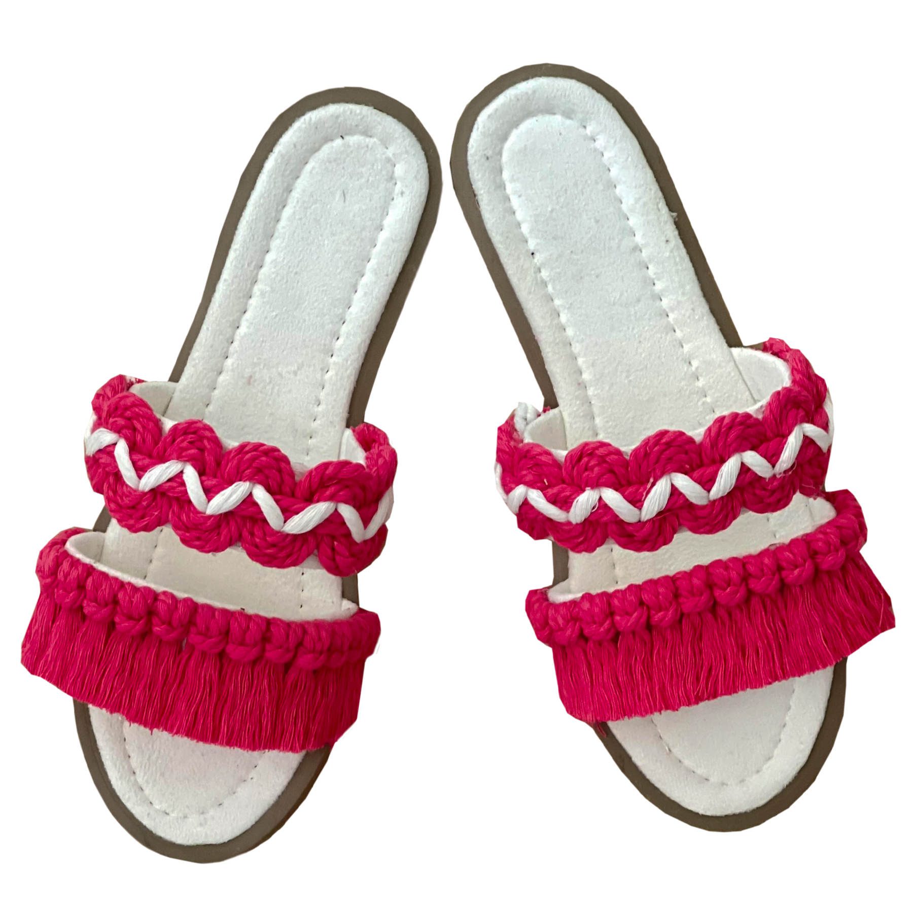 Price and Buy Macrame Flat Slippers for Women Handmade Model Delban