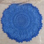 Price and Buy Macrame Placemat Blue Blossom Intricate Floral Centerpiece