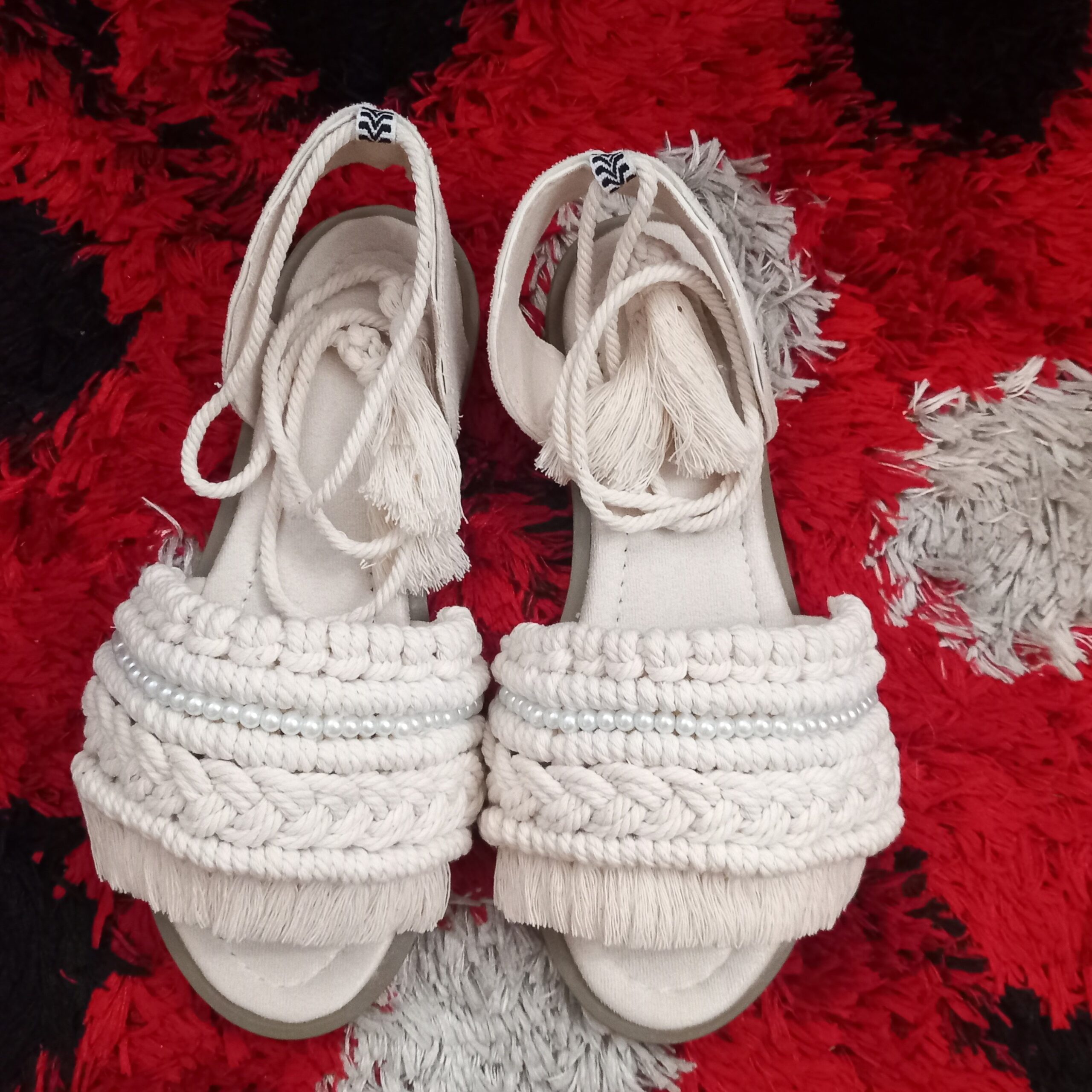 Price and Buy Macrame Sling Back Flat Sandals Handmade - Image 3