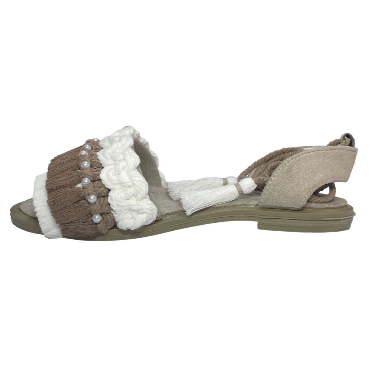 Price and Buy Macrame Sling Back Sandals with Boho Design Handcrafted