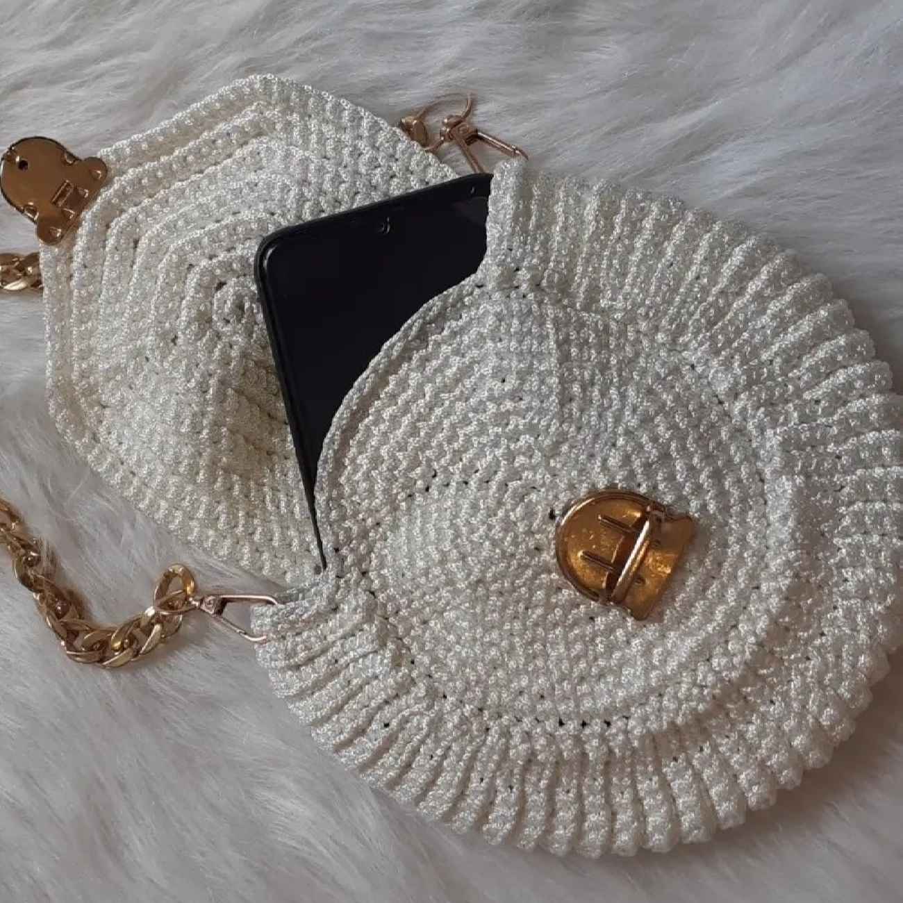 Price and Buy Macrame Sling Bag for Women Handwoven Model Circular - Image 3