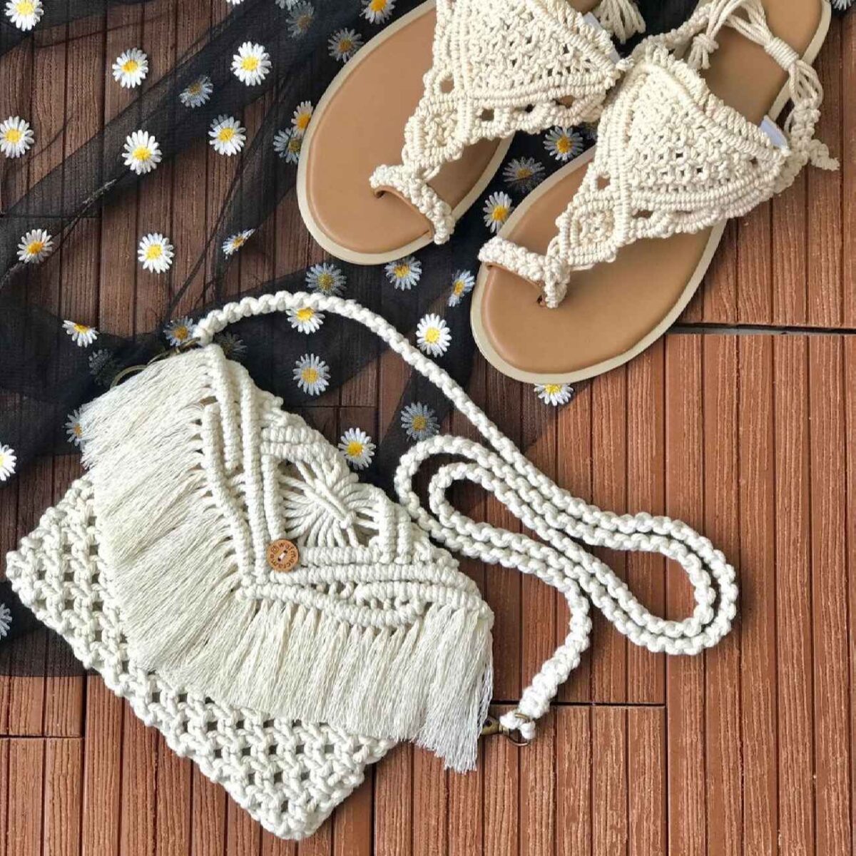 Price and Buy Macrame Sling Bag Handwoven for Women Model Refah - Image 3