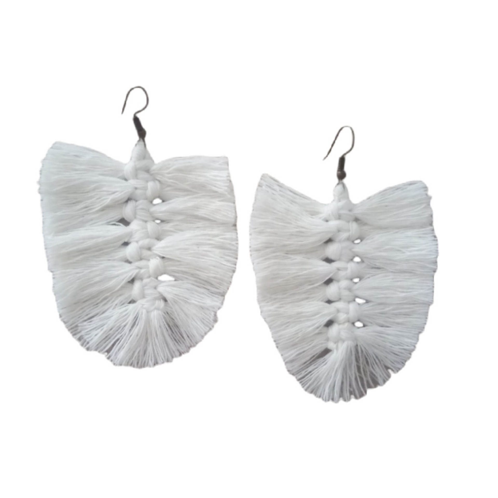 Price and Buy Macrame Tassel Earrings for Women Model Leaf