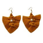 Price and Buy Macrame Tassel Earrings with Leaf Design for Women