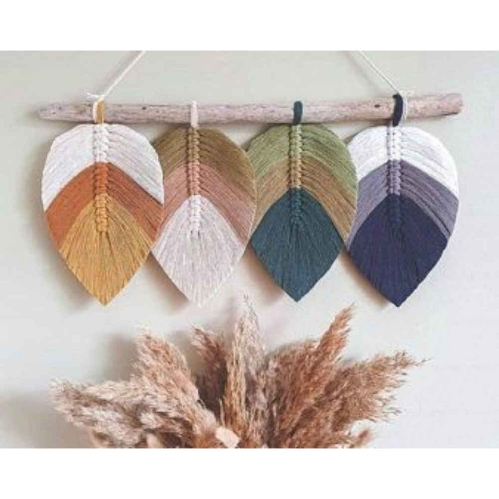 Price and Buy Macrame Wall Hanging Tapestry Art Bohemian Sarv Leafs - Image 3