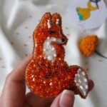 Price and Buy Majestic Beaded Fox Brooch – Regal and Eye-catching