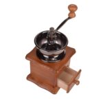 Price and Buy Manual Coffee Grinder with Ceramic Blades – Beech Wood Body, Metal Lever, and Drawer - Image 4