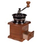 Price and Buy Manual Coffee Grinder with Ceramic Blades – Beech Wood Body, Metal Lever, and Drawer - Image 5