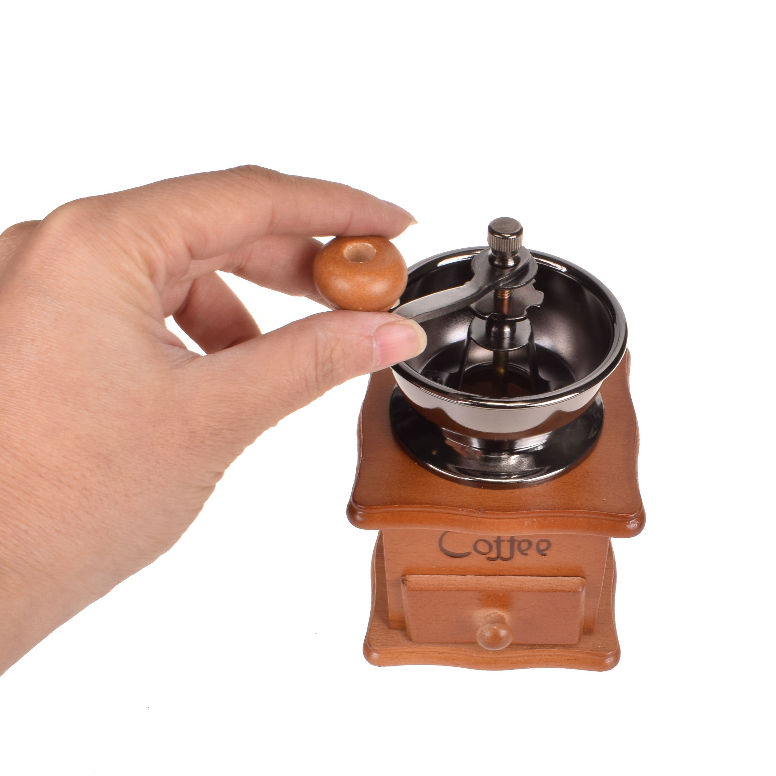 Price and Buy Manual Coffee Grinder with Ceramic Blades – Beech Wood Body, Metal Lever, and Drawer_6903e82cc22ef.jpeg Price and Buy Manual Coffee Grinder with Ceramic Blades – Beech Wood Body, Metal Lever, and Drawer - Image 11