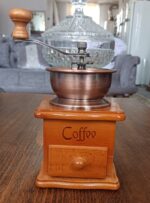 Price and Buy Manual Coffee Grinder with Ceramic Blades – Beech Wood Body, Metal Lever, and Drawer - Image 12