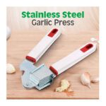 Price and Buy Manual Garlic Press with Comfortable Grip – Stainless Steel and Plastic - Image 3