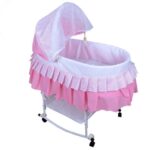 Price and Buy Maral Baby Cradle with Sturdy Pink Metal Frame – Cozy & Adjustable and Portable Infant Rocker - Image 3