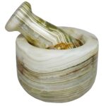 Price and Buy Marble Mortar & Pestle Set for Saffron & Spice Blending Model Karen - Image 4
