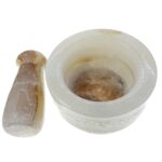 Price and Buy Marble Mortar & Pestle Set for Saffron & Spice Blending Model Nadia - Image 3
