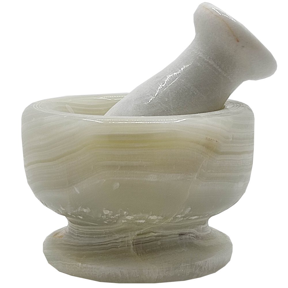 Price and Buy Marble Mortar & Pestle Set Handcrafted for Herb and Spice
