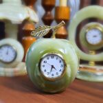 Price and Buy Marble Stone Desk Clock – Apple Shape - Image 3