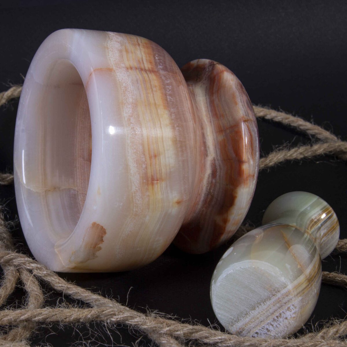 Price and Buy Marble Stone Mortar & Pestle Set Handcrafted for Artful Herb Grinding - Image 6