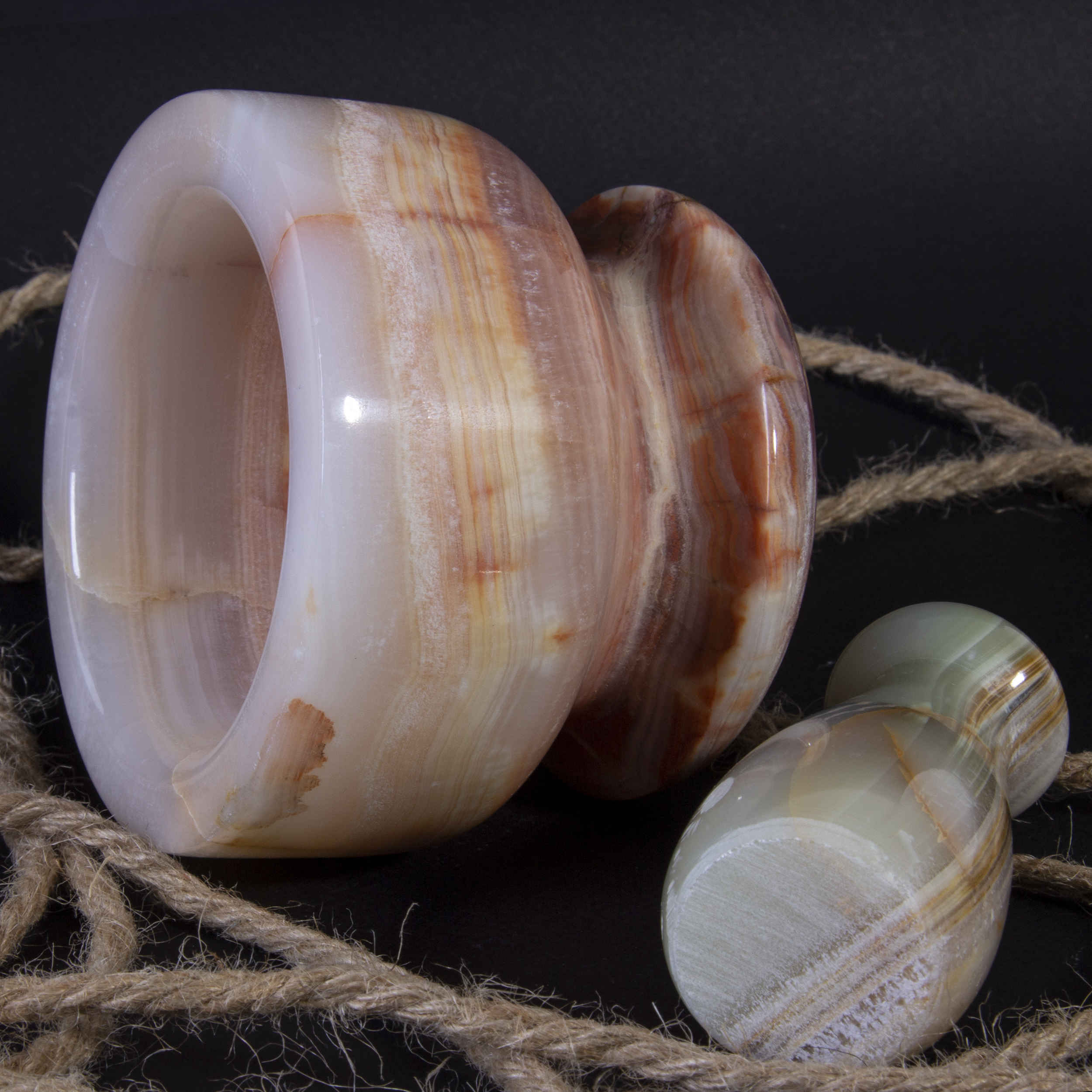 Price and Buy Marble Stone Mortar & Pestle Set Handcrafted for Artful Herb Grinding - Image 6