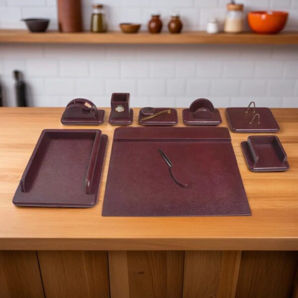Price and Buy Maroon Leather Office Desk Organizer Set – 11 Pieces_68fc5e009bba8.jpeg Price and Buy Maroon Leather Office Desk Organizer Set – 11 Pieces