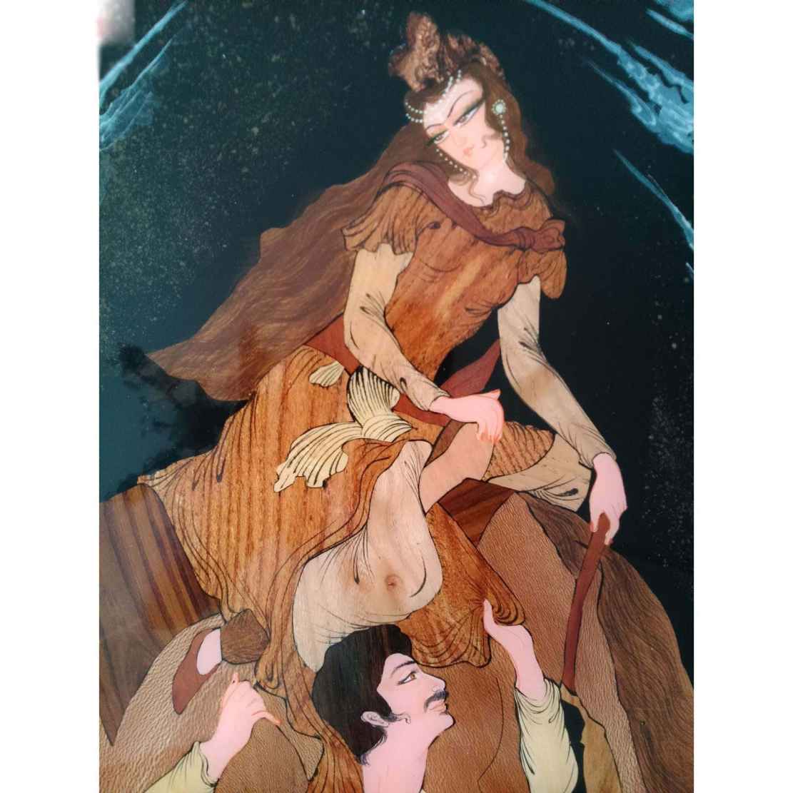 Price and Buy Marquetry Wood Inlay Art – Artistic Persian Love - Image 3