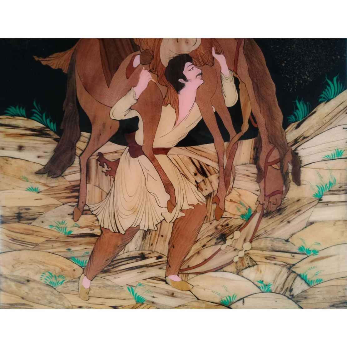 Price and Buy Marquetry Wood Inlay Art – Artistic Persian Love - Image 4