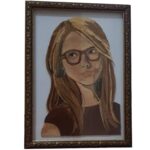 Price and Buy Marquetry Wood Inlay Art – Smiling Girl