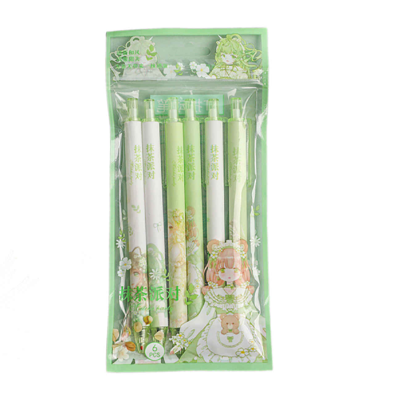 Price and Buy Matcha Aesthetic Ballpoint Pens – Cute & Smooth Writing Pack of 6_6903d9e9c1291.jpeg Price and Buy Matcha Aesthetic Ballpoint Pens – Cute & Smooth Writing Pack of 6 - Image 1