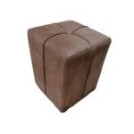 Price and Buy Matte Blue Square Ottoman – Fabric Upholstery & MDF Frame