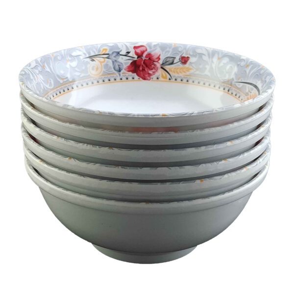 Price and Buy Melamine Dinnerware Bowl Set, Dishwasher Safe – Floral Design (Set of 6)_68fe52eba063c.jpeg Price and Buy Melamine Dinnerware Bowl Set, Dishwasher Safe – Floral Design (Set of 6)