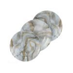 Price and Buy Melamine Plate Set – Microwave and Dishwasher Safe with Marble Design (Pack of 18)