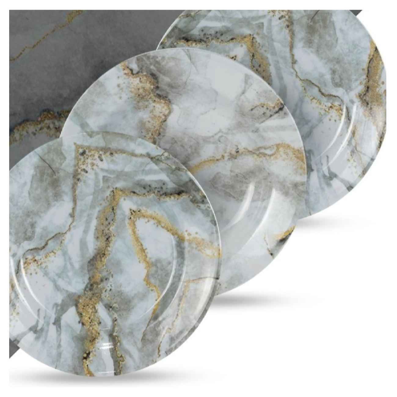 Price and Buy Melamine Plate Set – Microwave and Dishwasher Safe with Marble Design (Pack of 18)_69016471001a0.jpeg Price and Buy Melamine Plate Set – Microwave and Dishwasher Safe with Marble Design (Pack of 18) - Image 3