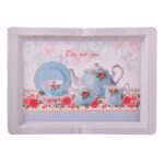 Price and Buy Melamine Serving Tray Durable & Lightweight Tea Kettle Design for kitchen