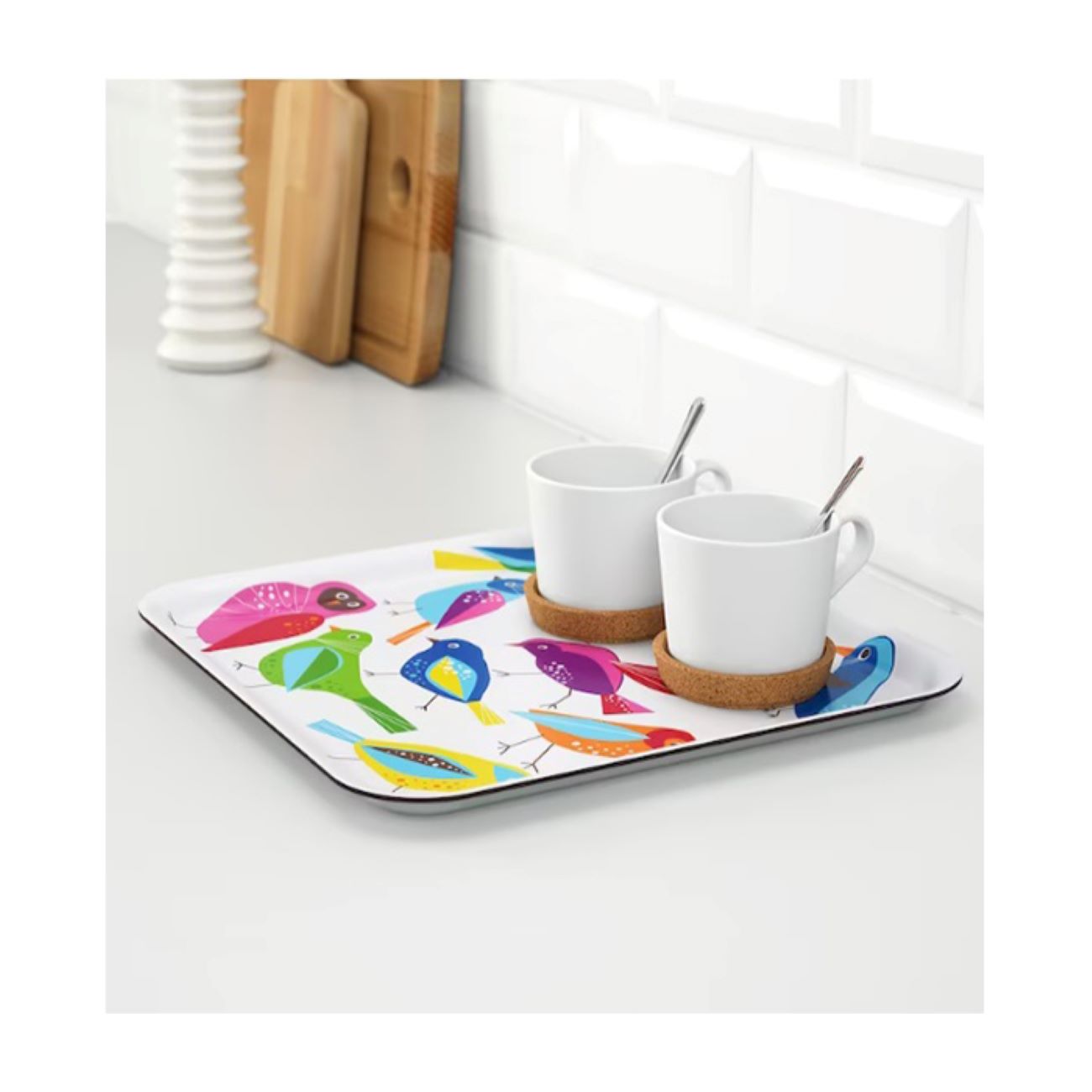 Price and Buy Melamine Serving Tray Lightweight & Durable Bird Design - Image 3