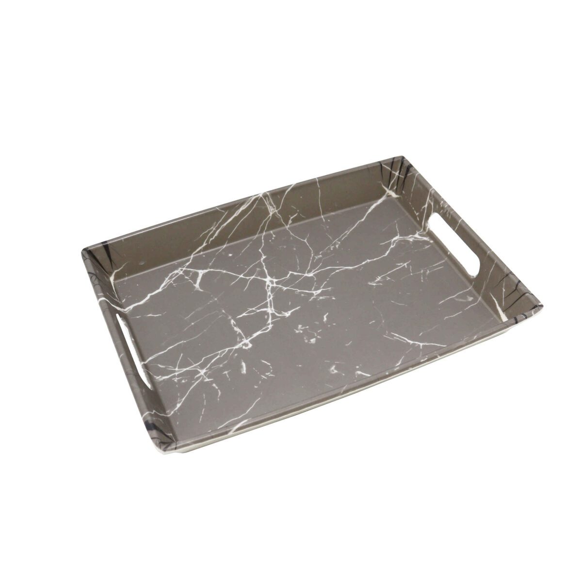 Price and Buy Melamine Serving Tray Lightweight & Durable Gray Marble Design - Image 3