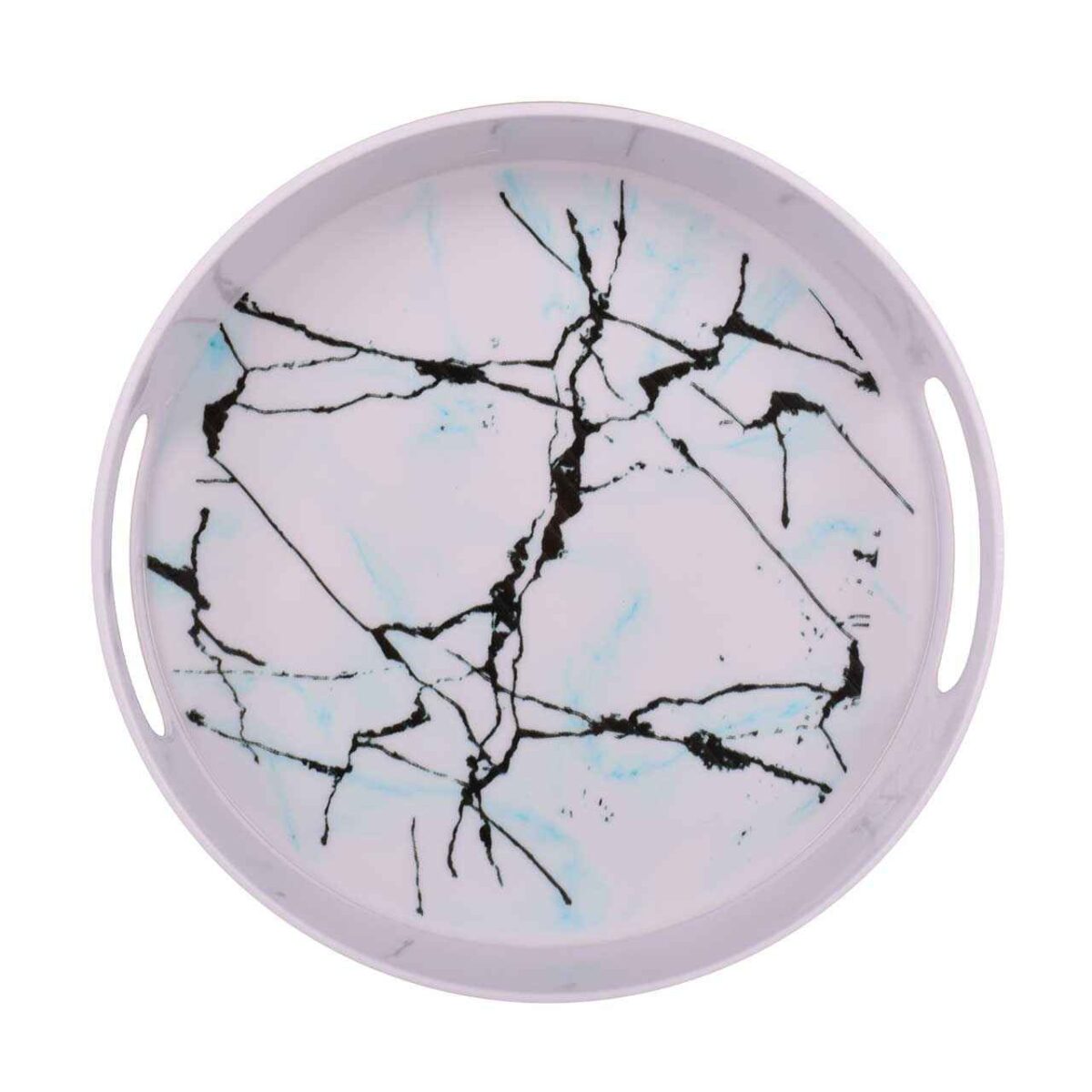 Price and Buy Melamine Serving Tray Round Shape for Drinks Serving Model Marble