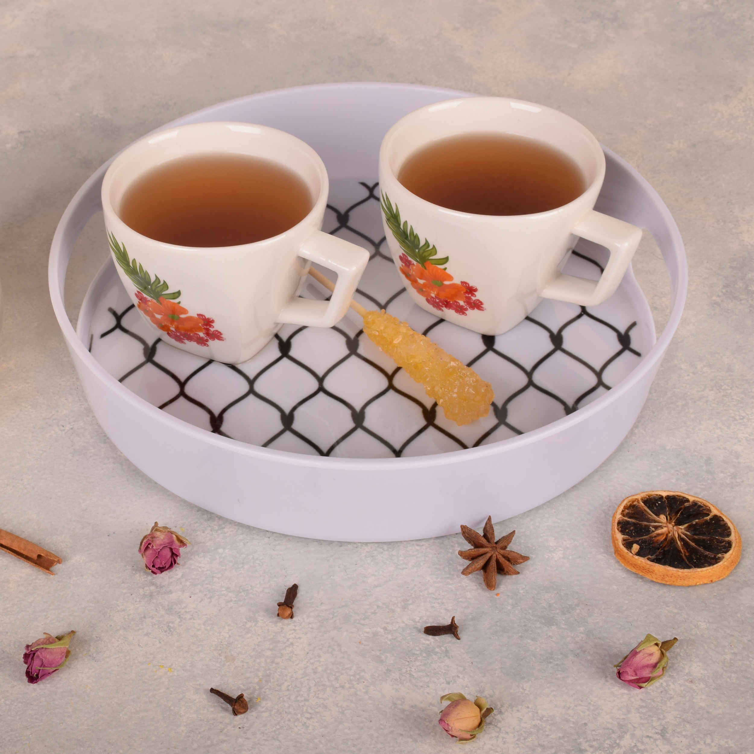 Price and Buy Melamine Serving Tray Round Shape for Food Serving Model Fence - Image 3