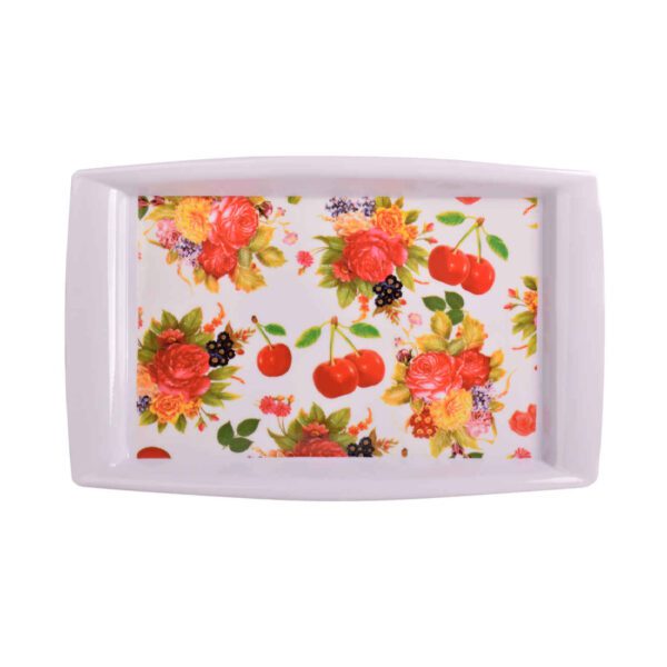 Price and Buy Melamine Serving Tray with Cherry & Flower Design_68ff45e529f2d.jpeg Price and Buy Melamine Serving Tray with Cherry & Flower Design