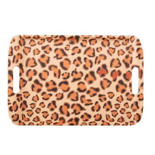 Price and Buy Melamine Serving Tray with Handle Lightweight Leopard Pattern_68fe563bd243b.jpeg Price and Buy Melamine Serving Tray with Handle Lightweight Leopard Pattern