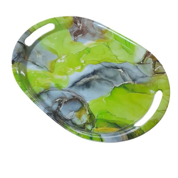 Price and Buy Melamine Serving Tray with Handle Lightwieght Marble Design Green_68ff463689ae3.jpeg Price and Buy Melamine Serving Tray with Handle Lightwieght Marble Design Green