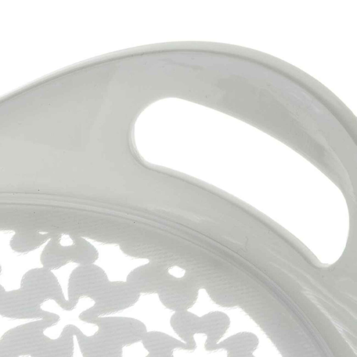 Price and Buy Melamine Tray Floral White & Gray for Serving - Image 3