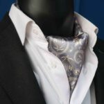 Price and Buy Men’s Ascot tie – Suitable for Wedding with Paisley Design in Purple - Image 4