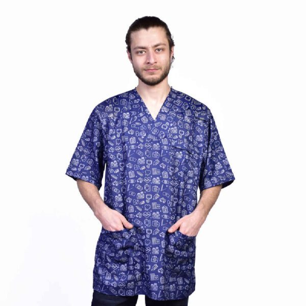 Price and Buy Men’s Blue Medical Scrub Top & Cap Set – Stylish & Functional_68fdc8eb2076d.jpeg Price and Buy Men’s Blue Medical Scrub Top & Cap Set – Stylish & Functional