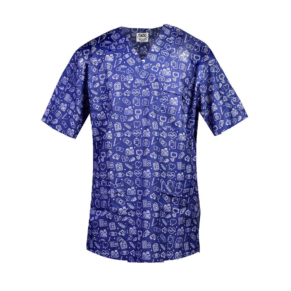 Price and Buy Men’s Blue Medical Scrub Top & Cap Set – Stylish & Functional - Image 6