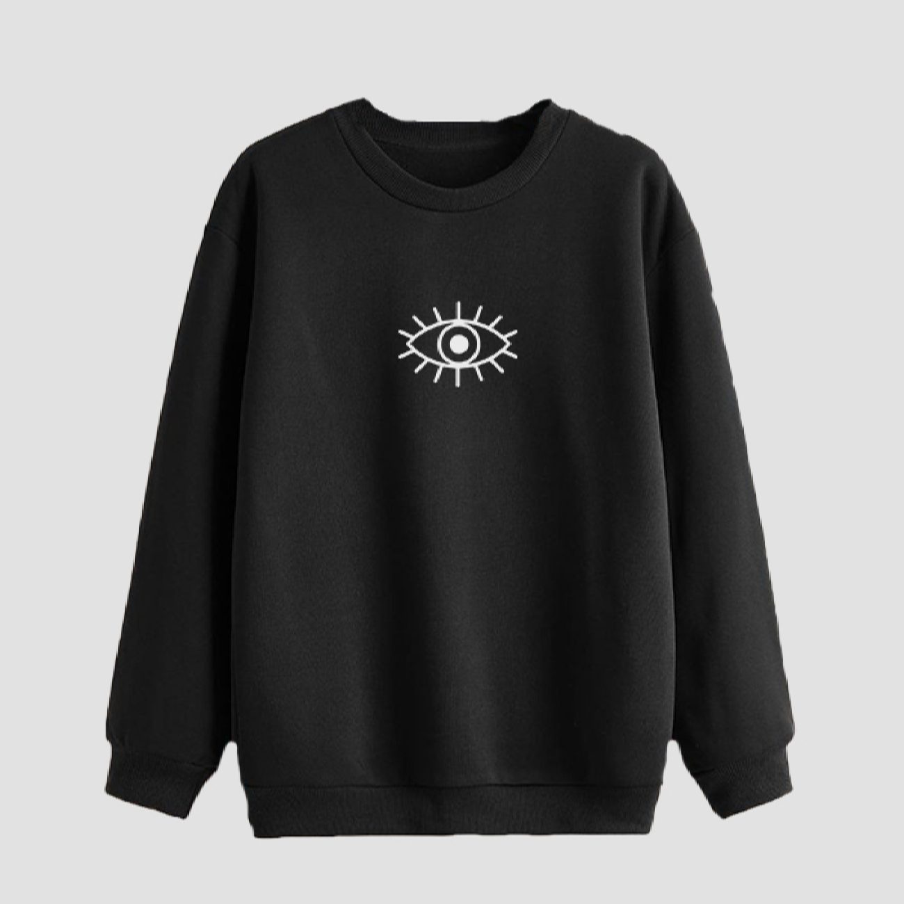 Price and Buy Men’s Crewneck Sweatshirt Cotton Black Eye Design