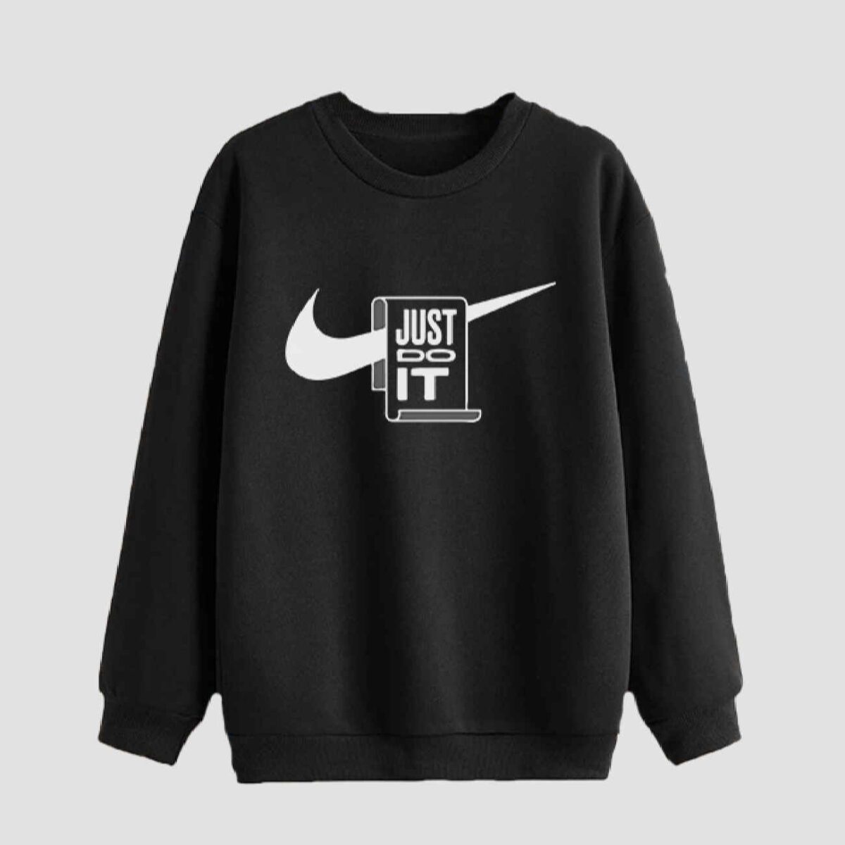 Price and Buy Men’s Crewneck Sweatshirt Cotton Black Model Just Do It