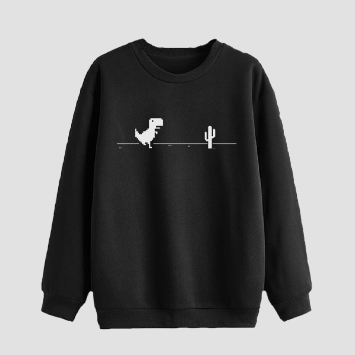 Price and Buy Men’s Crewneck Sweatshirt Cotton Black Model Offline Game