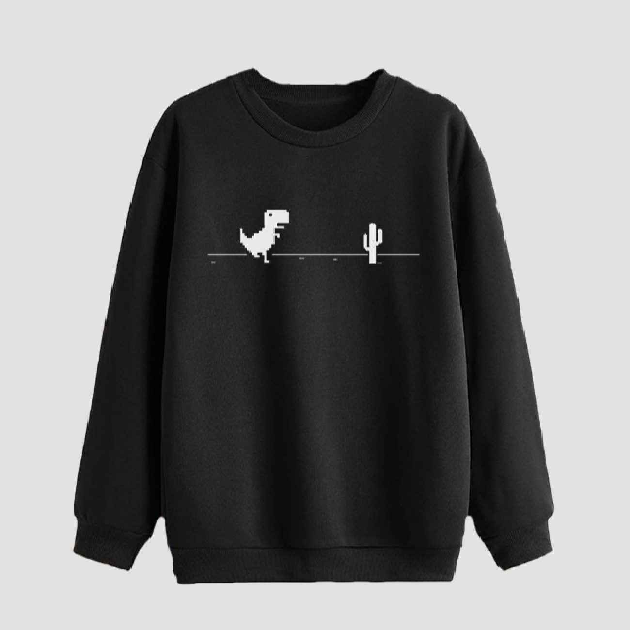 Price and Buy Men’s Crewneck Sweatshirt Cotton Black Model Offline Game